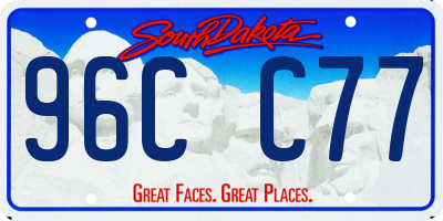 SD license plate 96CC77