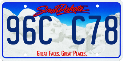 SD license plate 96CC78