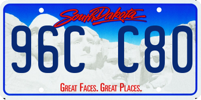 SD license plate 96CC80