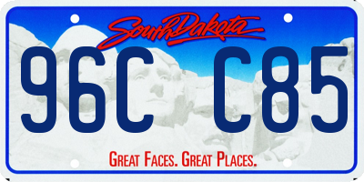 SD license plate 96CC85
