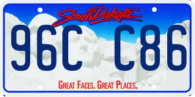 SD license plate 96CC86