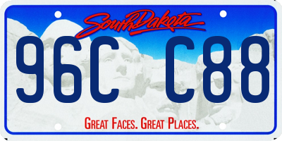 SD license plate 96CC88