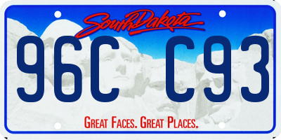 SD license plate 96CC93