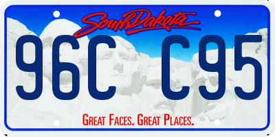 SD license plate 96CC95