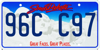 SD license plate 96CC97