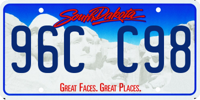 SD license plate 96CC98