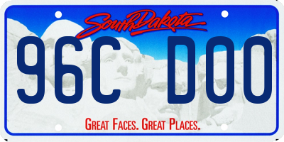 SD license plate 96CD00