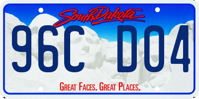 SD license plate 96CD04