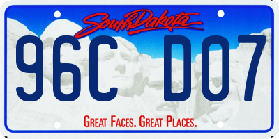SD license plate 96CD07