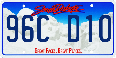 SD license plate 96CD10