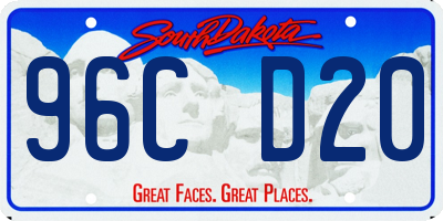 SD license plate 96CD20