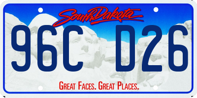 SD license plate 96CD26