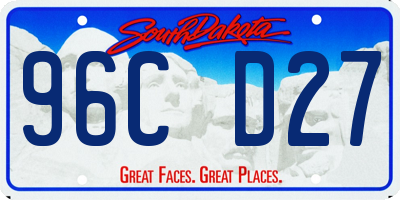 SD license plate 96CD27