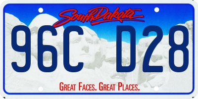 SD license plate 96CD28