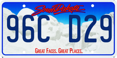 SD license plate 96CD29
