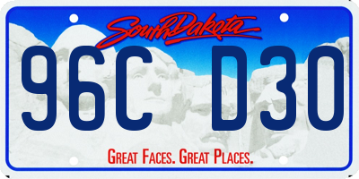 SD license plate 96CD30