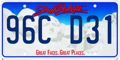 SD license plate 96CD31