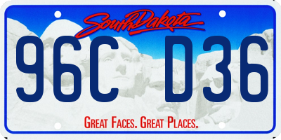 SD license plate 96CD36