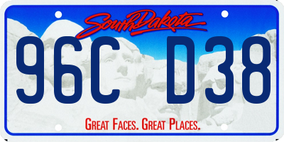 SD license plate 96CD38