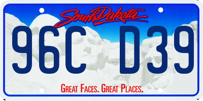 SD license plate 96CD39