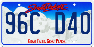 SD license plate 96CD40