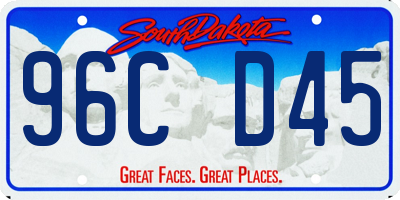 SD license plate 96CD45
