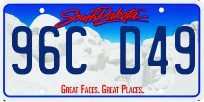SD license plate 96CD49