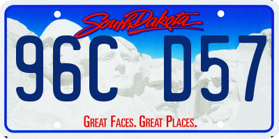 SD license plate 96CD57