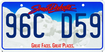 SD license plate 96CD59