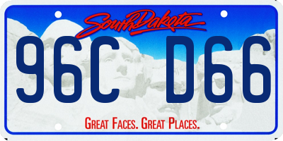 SD license plate 96CD66