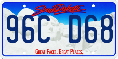 SD license plate 96CD68