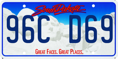 SD license plate 96CD69