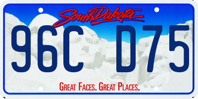 SD license plate 96CD75
