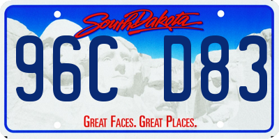 SD license plate 96CD83