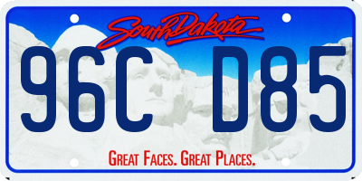 SD license plate 96CD85