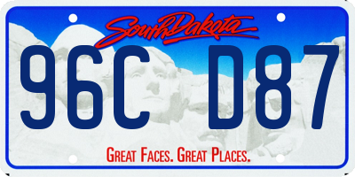 SD license plate 96CD87