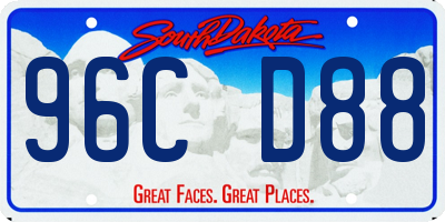 SD license plate 96CD88
