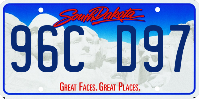 SD license plate 96CD97