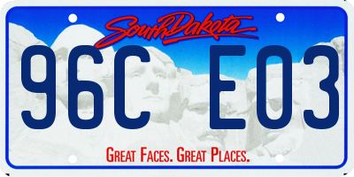 SD license plate 96CE03