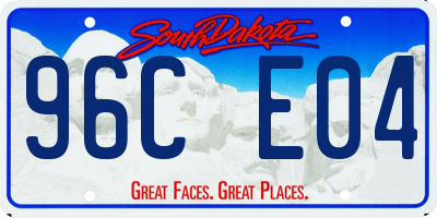 SD license plate 96CE04
