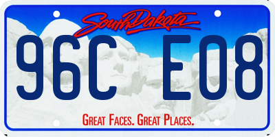 SD license plate 96CE08