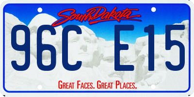 SD license plate 96CE15