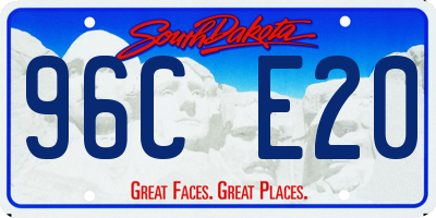 SD license plate 96CE20