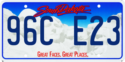 SD license plate 96CE23