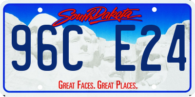 SD license plate 96CE24