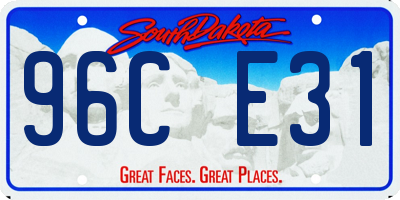 SD license plate 96CE31