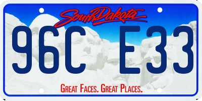 SD license plate 96CE33