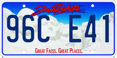 SD license plate 96CE41