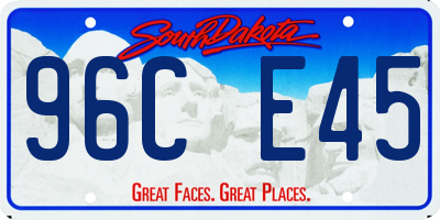 SD license plate 96CE45