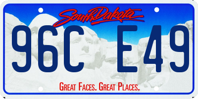SD license plate 96CE49
